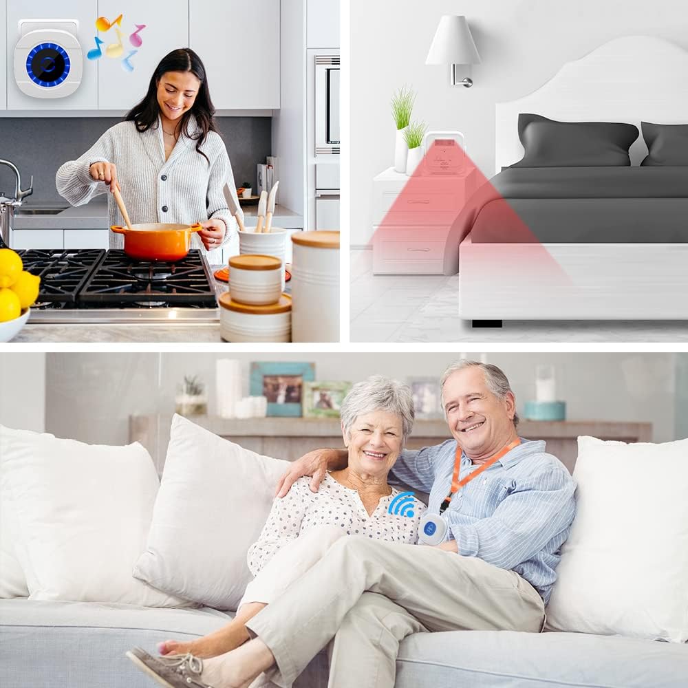Wireless Motion Sensor Detection Alarm Call Button D56967