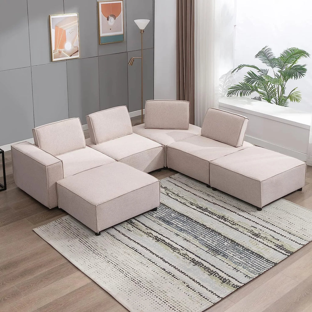 L Shaped Modular Sectional Sofa Couch B546634