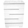 White 5 Drawer Poplar Wood Bedroom Chest N43803