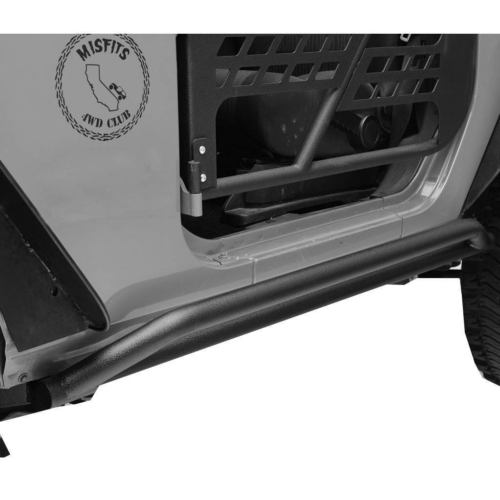Textured Black Rock Guards for Jeep Wrangler JK 2 Door D6824