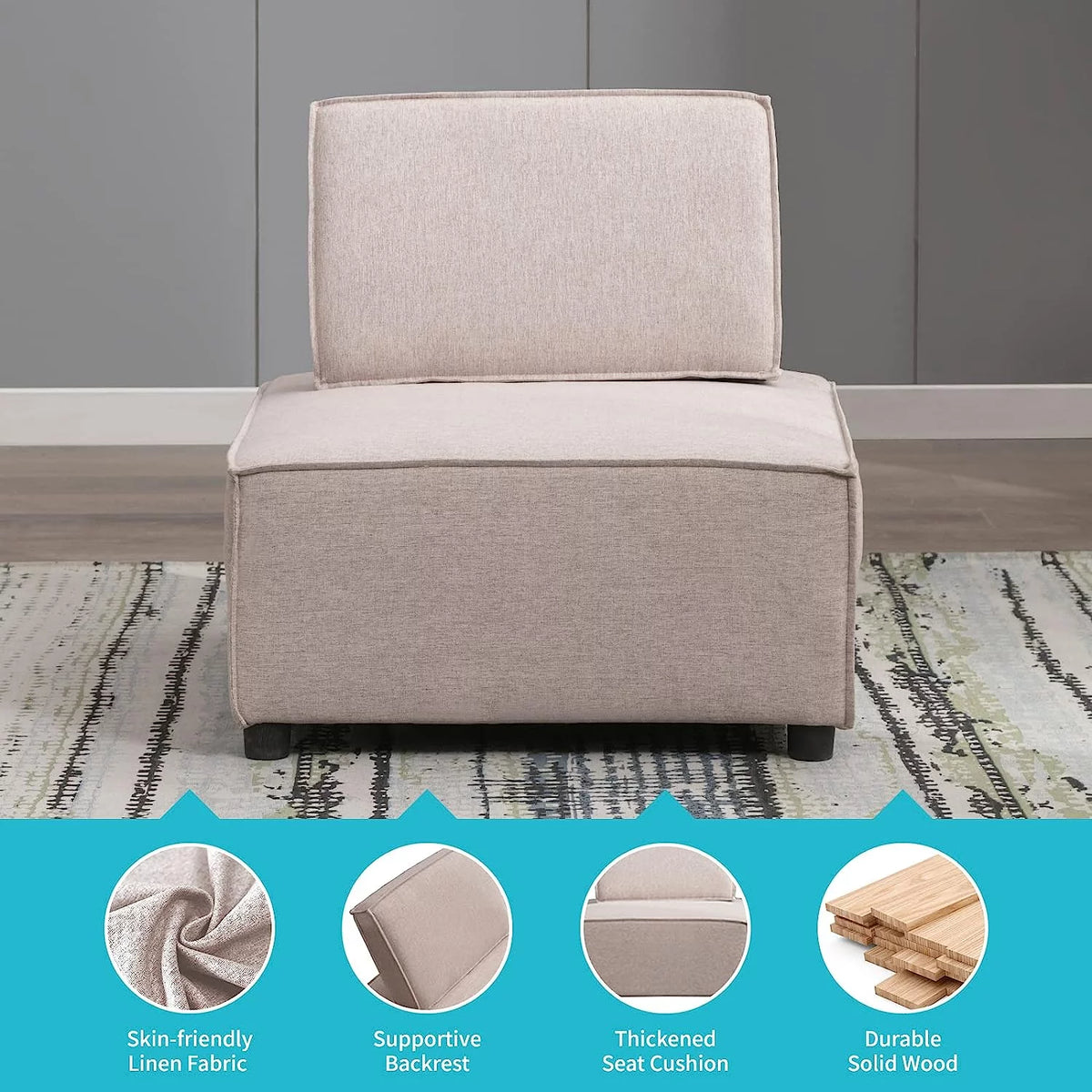 L Shaped Modular Sectional Sofa Couch B546634