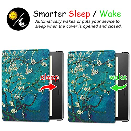 Apricot Blossom Stand Case for Kindle Oasis with Hand Strap K21026