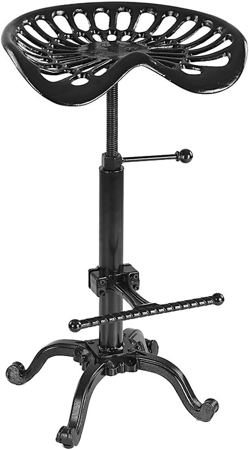 Cast Iron Tractor Seat Adjustable Height Swivel Bar Stool X5248