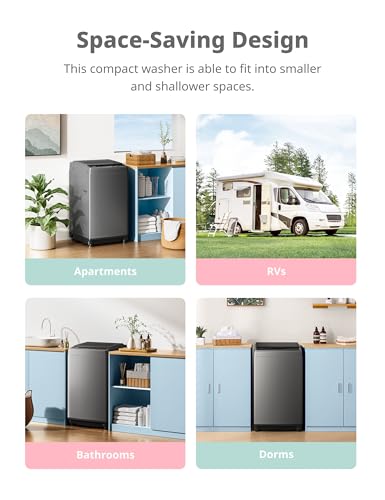 0.9 cu.ft Compact Portable Washing Machine with LED Display H6210