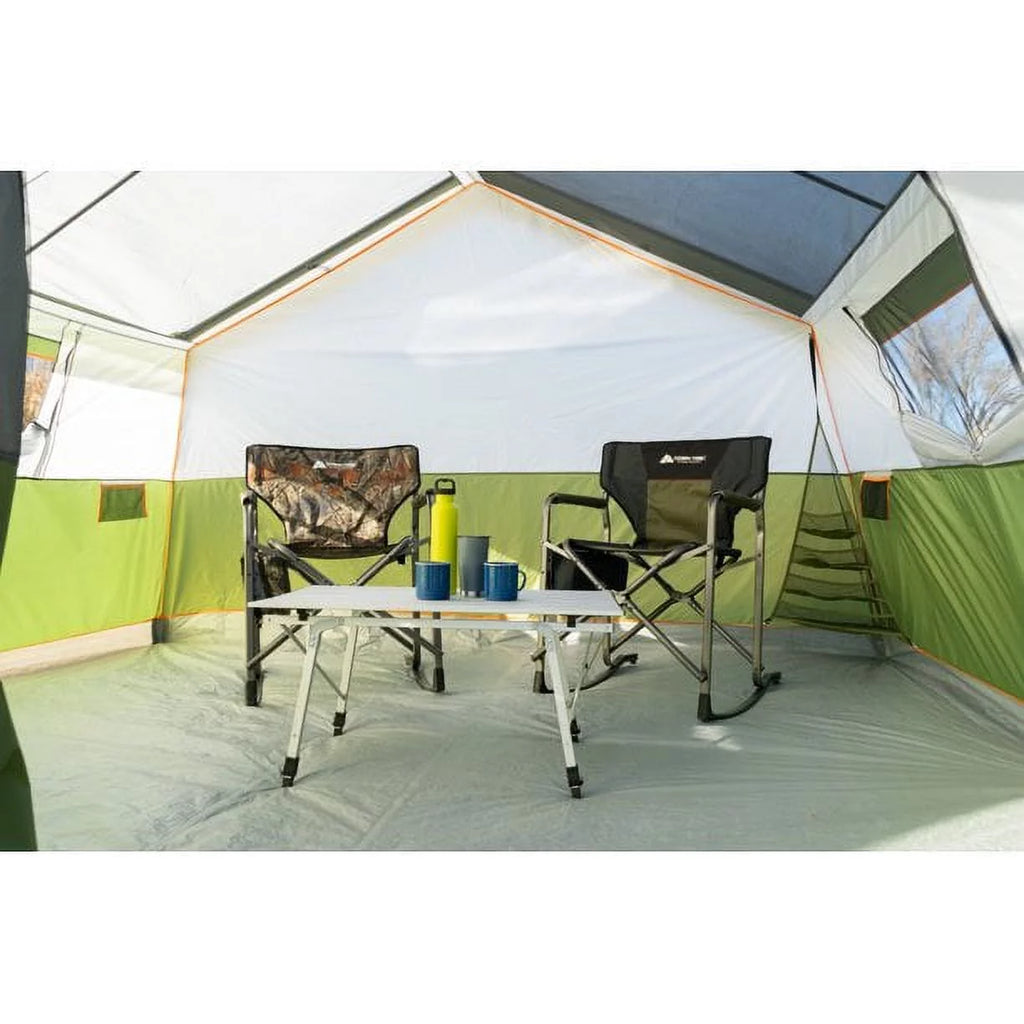 8-Person Family Cabin Tent with Screen Porch, Green D382188