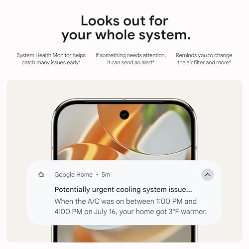 Polished Silver Smart Thermostat with Temperature Sensor K165