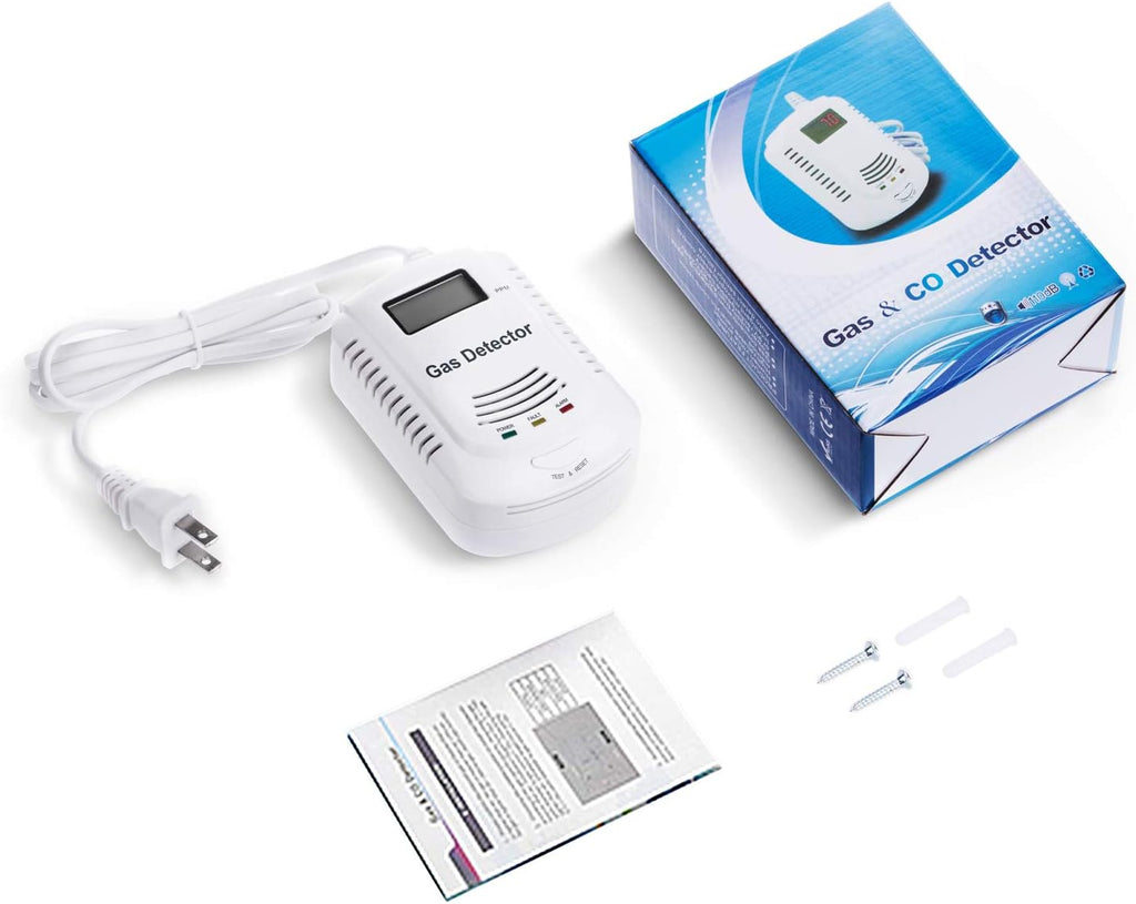 Combination Natural Gas and Carbon Monoxide Detector Plug in 2-in-1 Y205