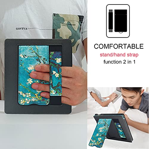 Apricot Blossom Stand Case for Kindle Oasis with Hand Strap K21026