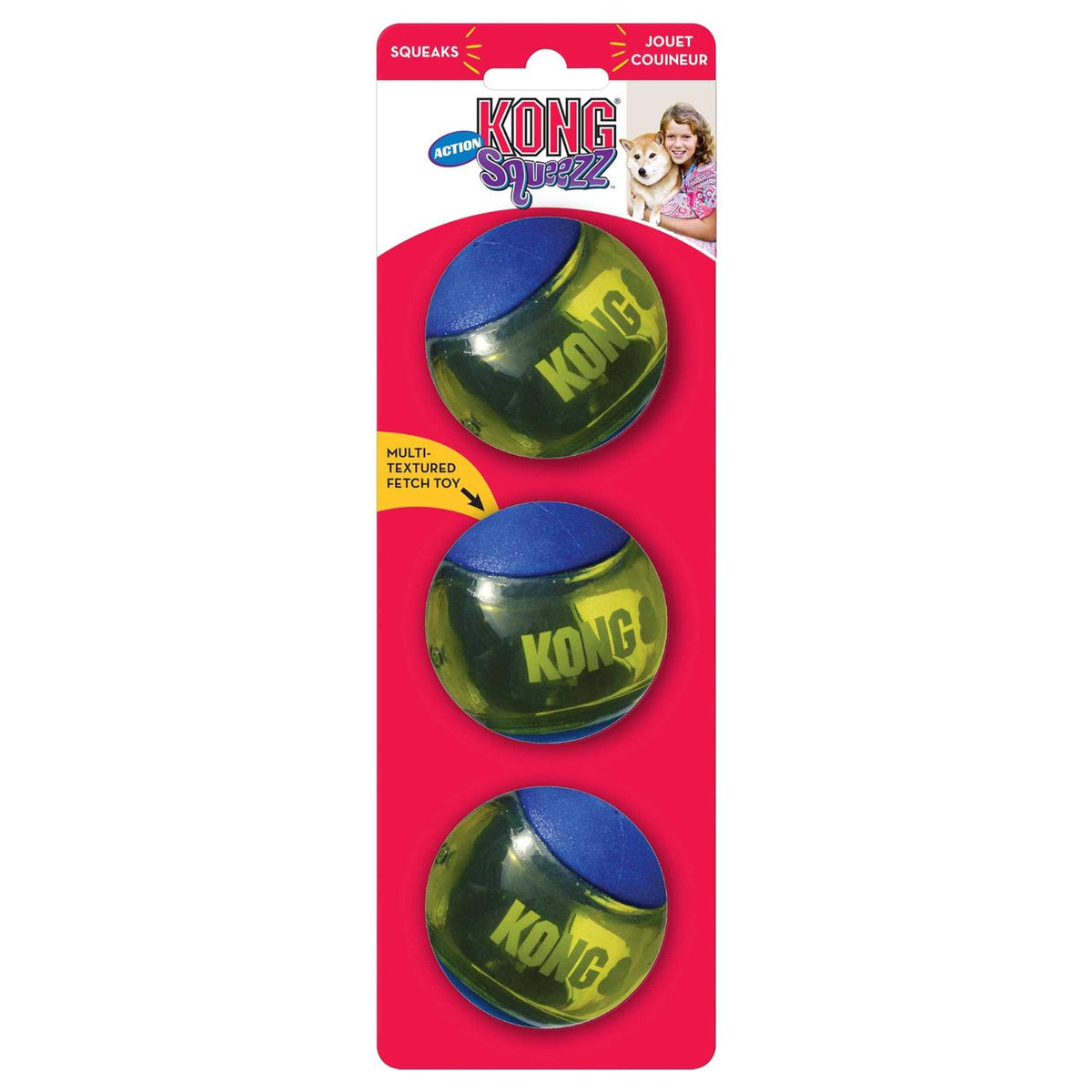 Squeezz Action Ball Dog Toy B9763