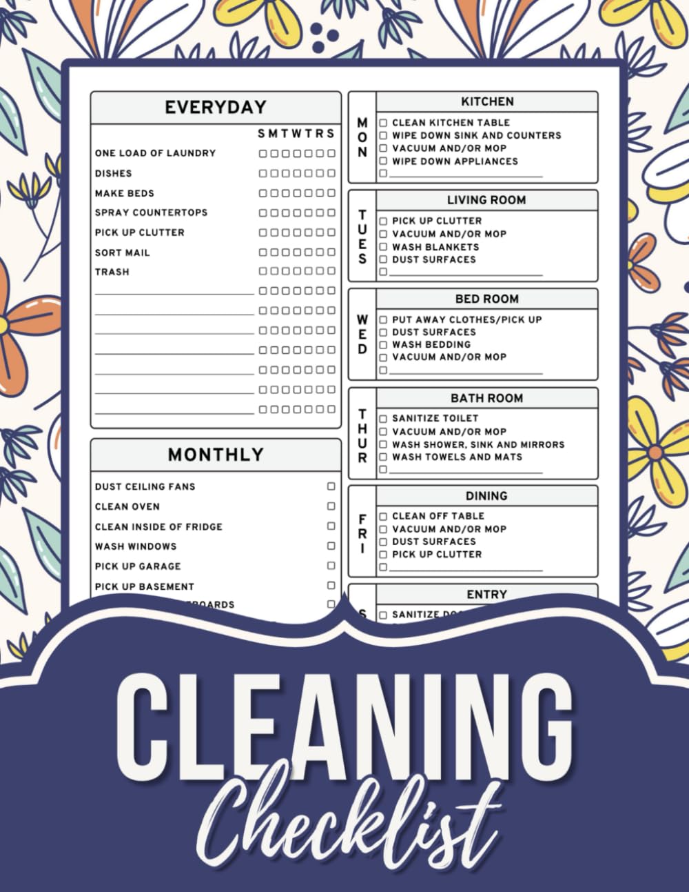Cleaning Checklist Household Planner G84592
