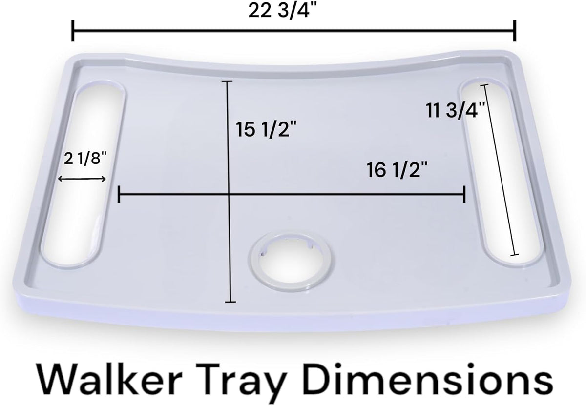Molded Walker Tray with Cup Holder W79284