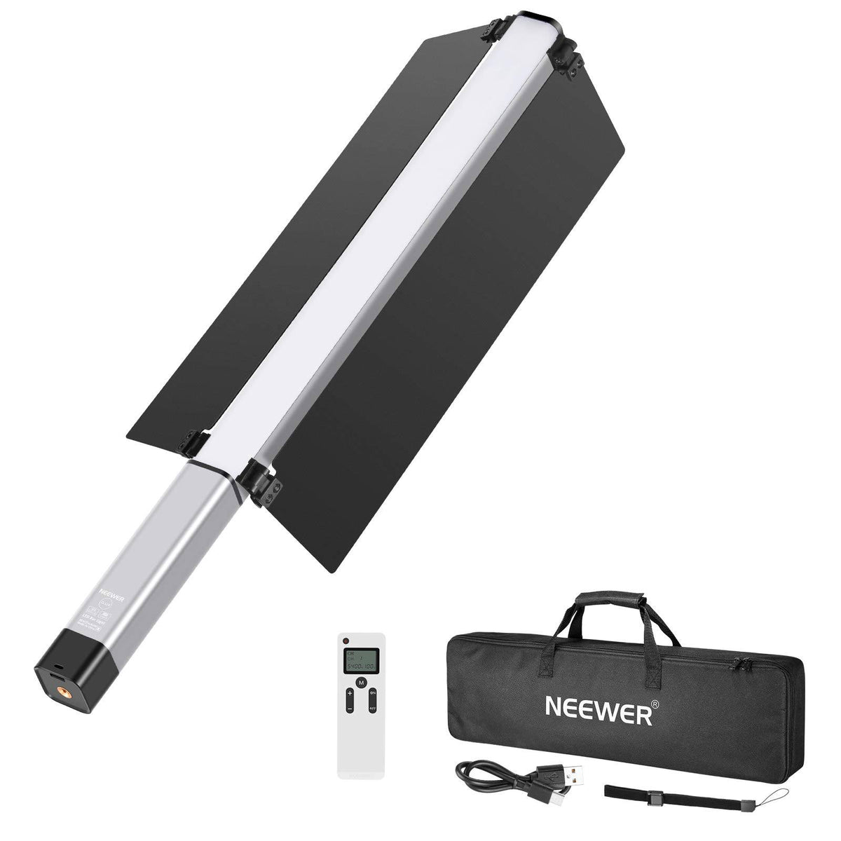 LED Video Light Stick with Barndoor and Carry Bag S453696