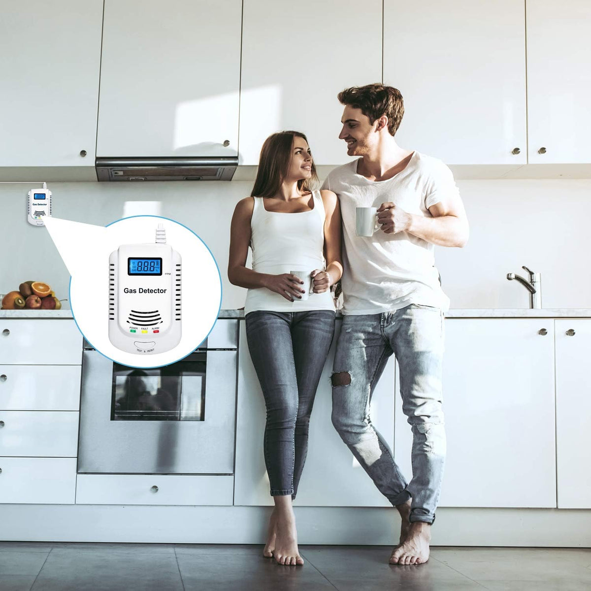 Combination Natural Gas and Carbon Monoxide Detector Plug in 2-in-1 Y205