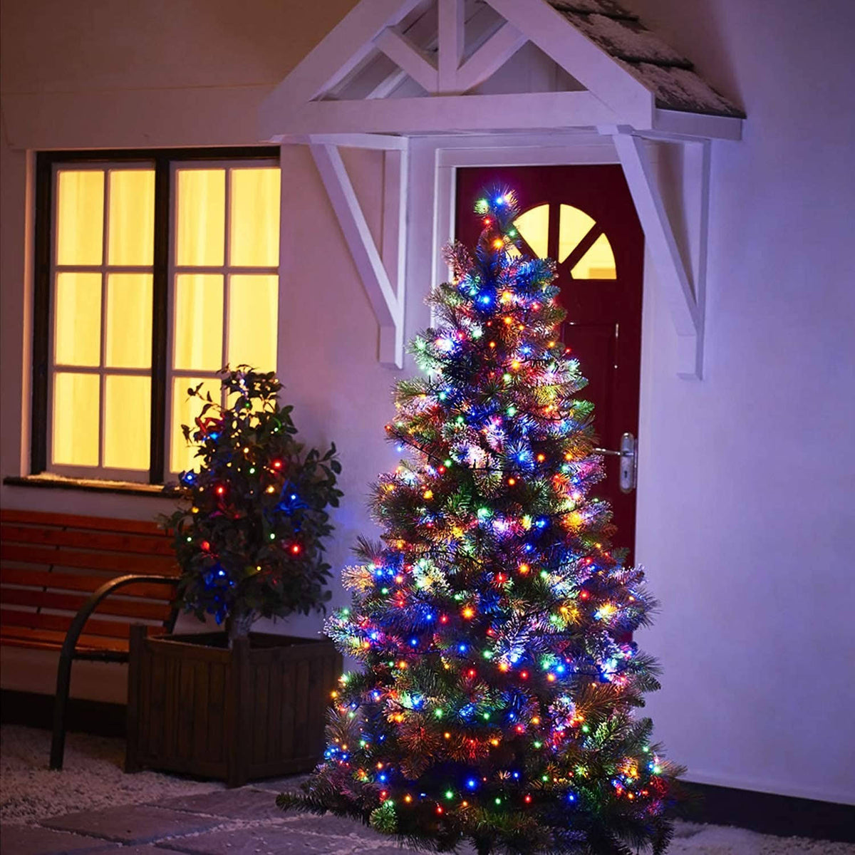 600LED Solar Christmas Lights Outdoor Waterproof 206.7ft 8 Modes G9048