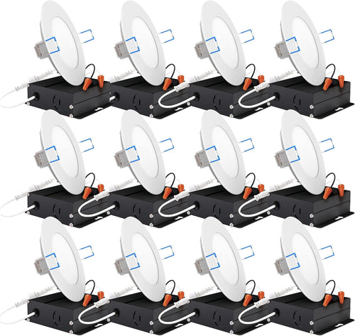 12 Pack 6 Inch Ultra Thin LED Recessed Ceiling Lights Dimmable 6000K T597870
