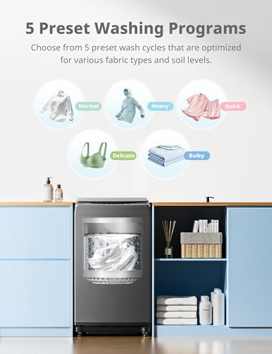 0.9 cu.ft Compact Portable Washing Machine with LED Display H6210
