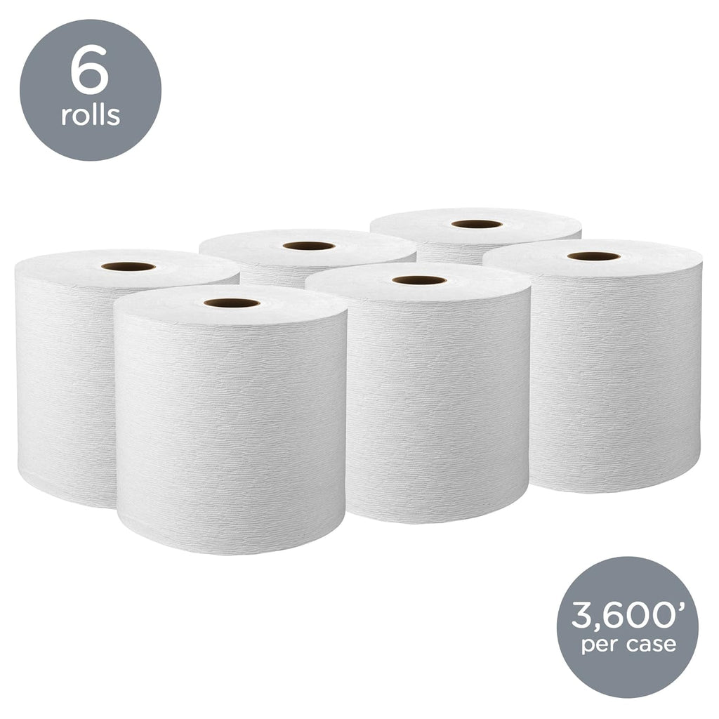 Hard Roll Paper Towels White 6 Rolls X3934