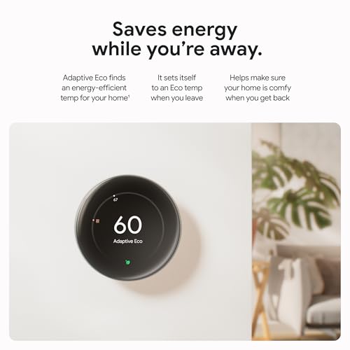 Polished Silver Smart Thermostat with Temperature Sensor K165