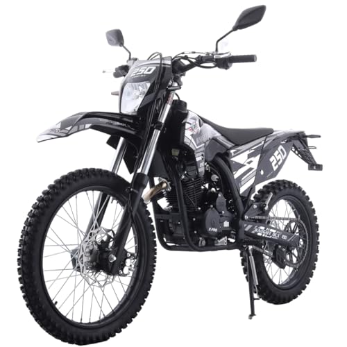 Blue 250 Dirt Bike 5-Speed Manual Transmission 21"/18" Wheels Electric/Kick Start B62737