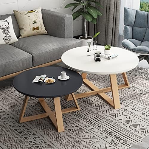 Solid Wood Round Pedestal Coffee Table F519