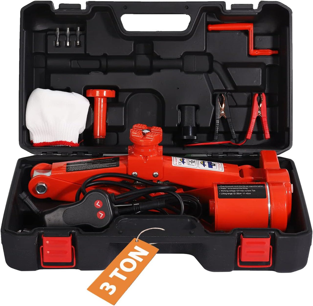 3 Ton 12V Portable Electric Car Jack Pack of 2 V32047