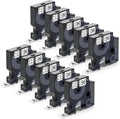 Industrial Label Tape Replacement for DYMO Rhino Label Maker, Black on White, 1/2'' x 11.5', 10-Pack R149807