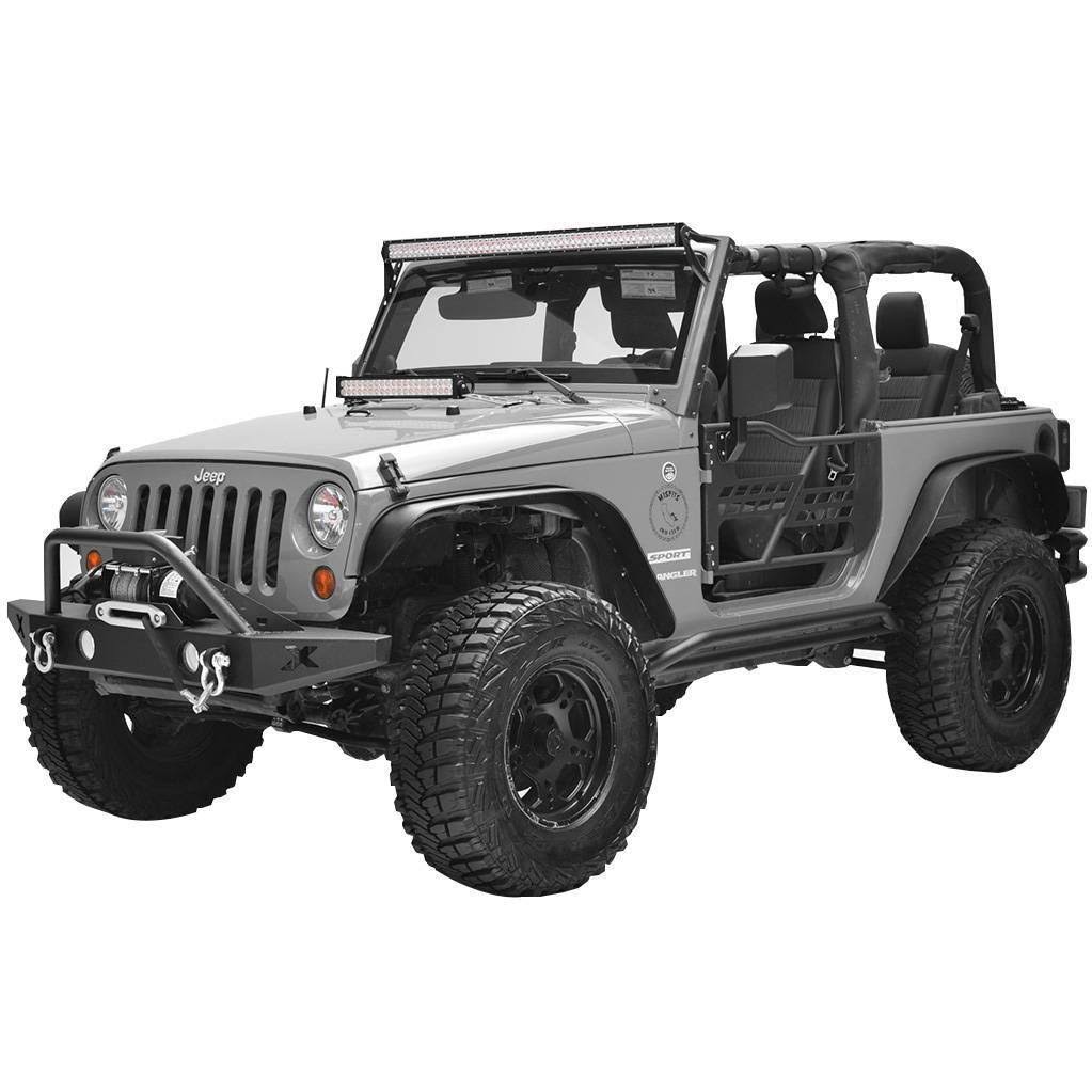 Textured Black Rock Guards for Jeep Wrangler JK 2 Door D6824