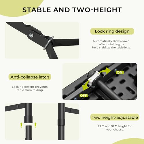 Black 4ft Folding Table B834