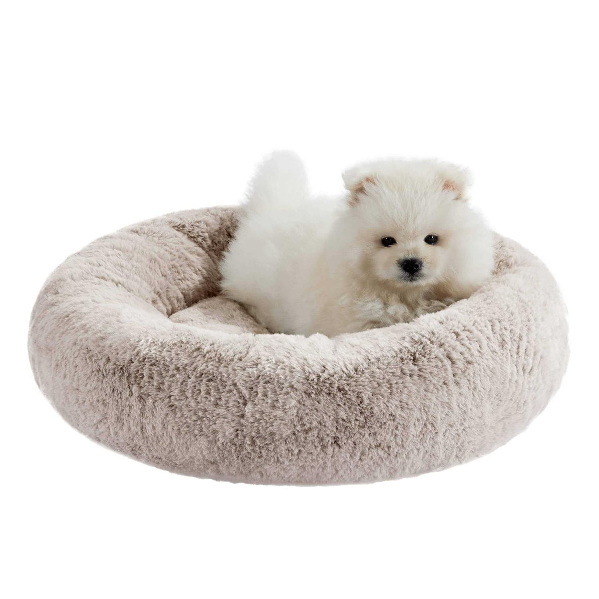 Faux Rabbit Fur Memory Foam Calming Bed H796253