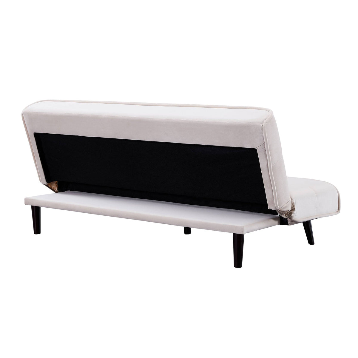 Navy Blue Velvet Convertible Sofa O783644