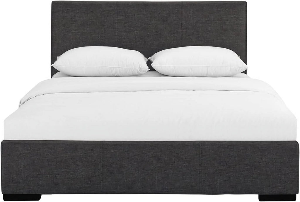 Gray Upholstered Platform Bed Frame Full A740
