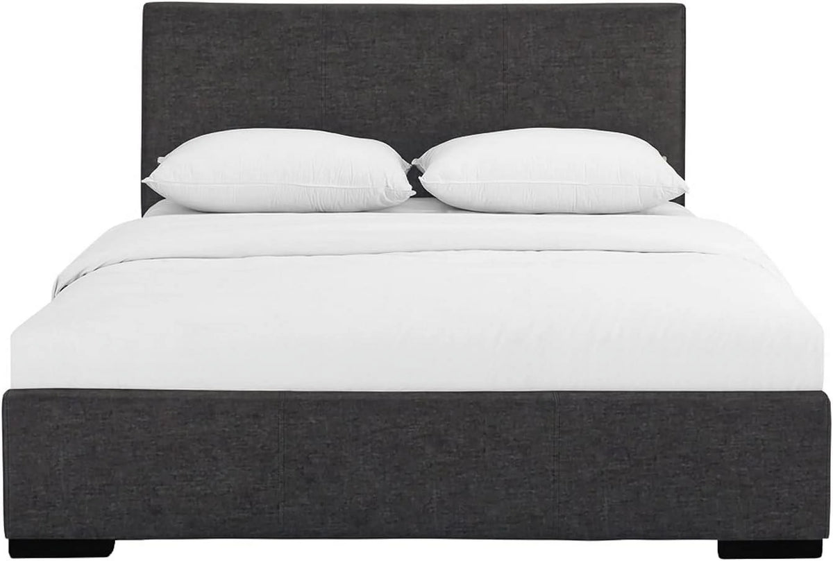 Gray Upholstered Platform Bed Frame Full A740