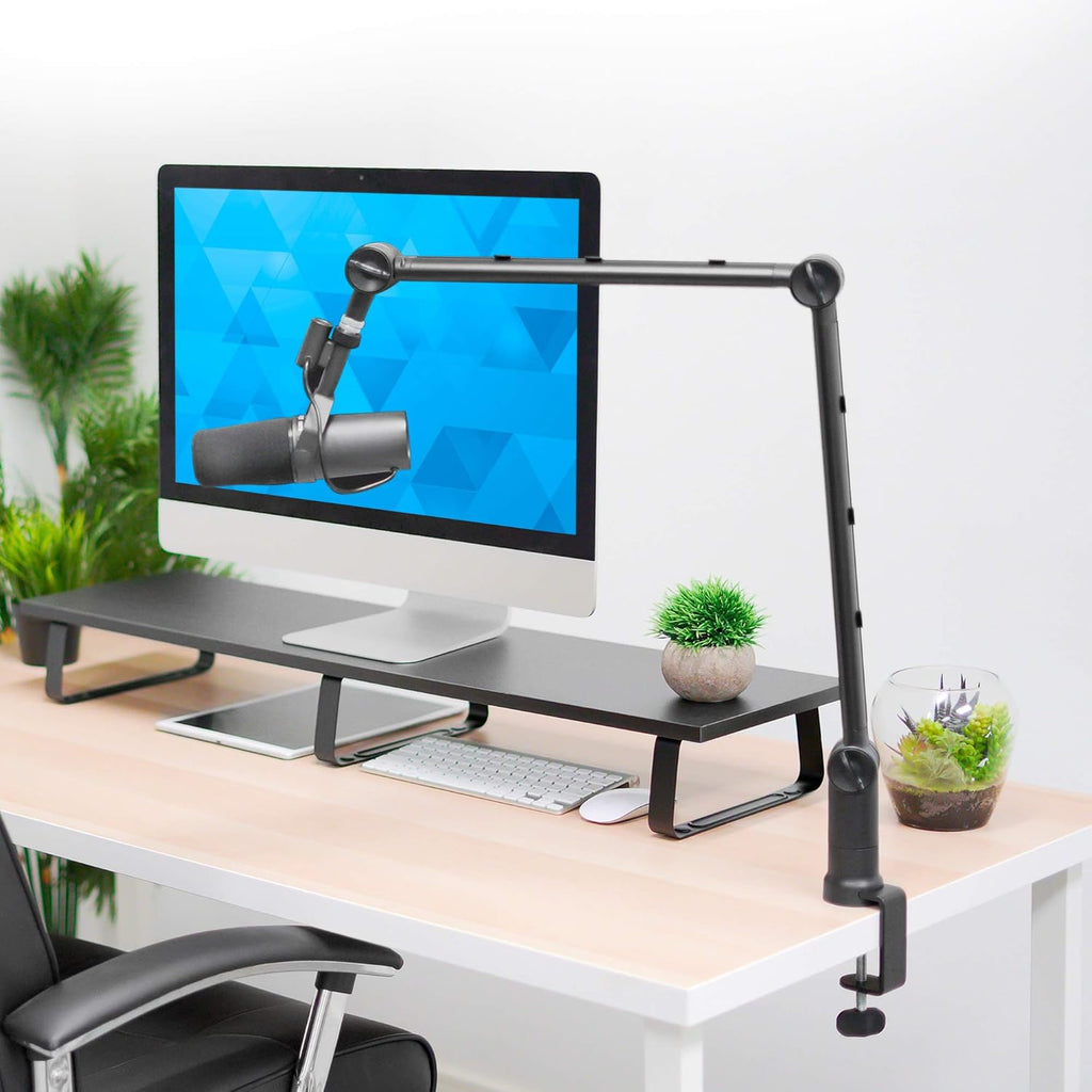 Adjustable Microphone Boom Arm with Cable Management, Pack of 2 L9007