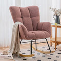 Grey Velvet Upholstered Glider Rocker B25001