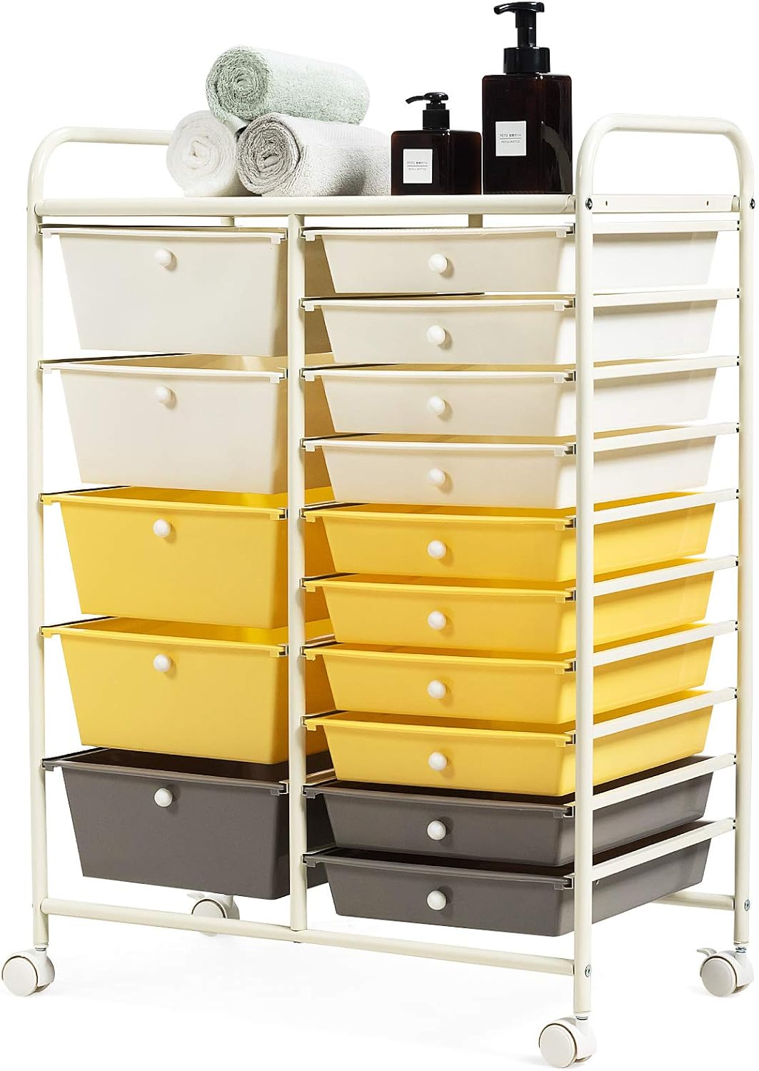 15-Drawer Rolling Storage Cart D372