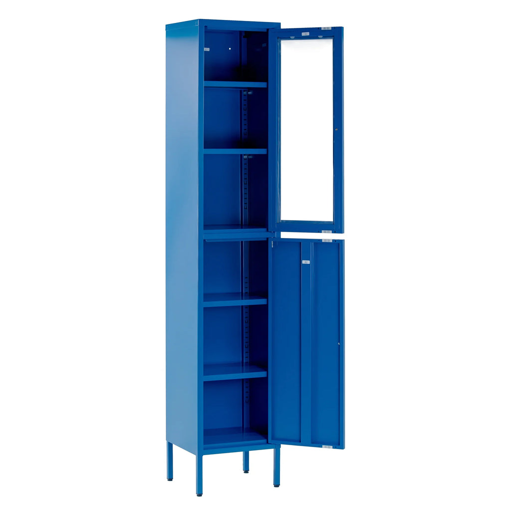 Blue Two Door Metal Cabinet F33419