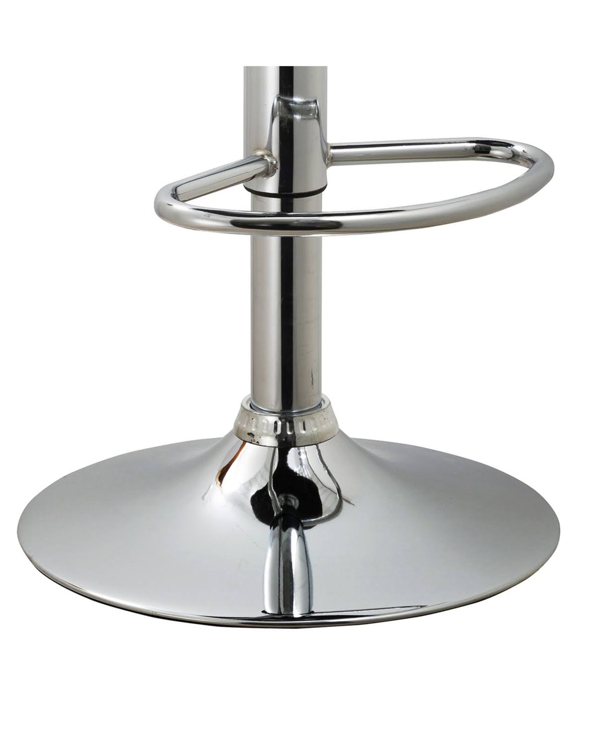 Black Contoured Hydraulic Lift Bar Stool with Footrest, Set of 2 P60304