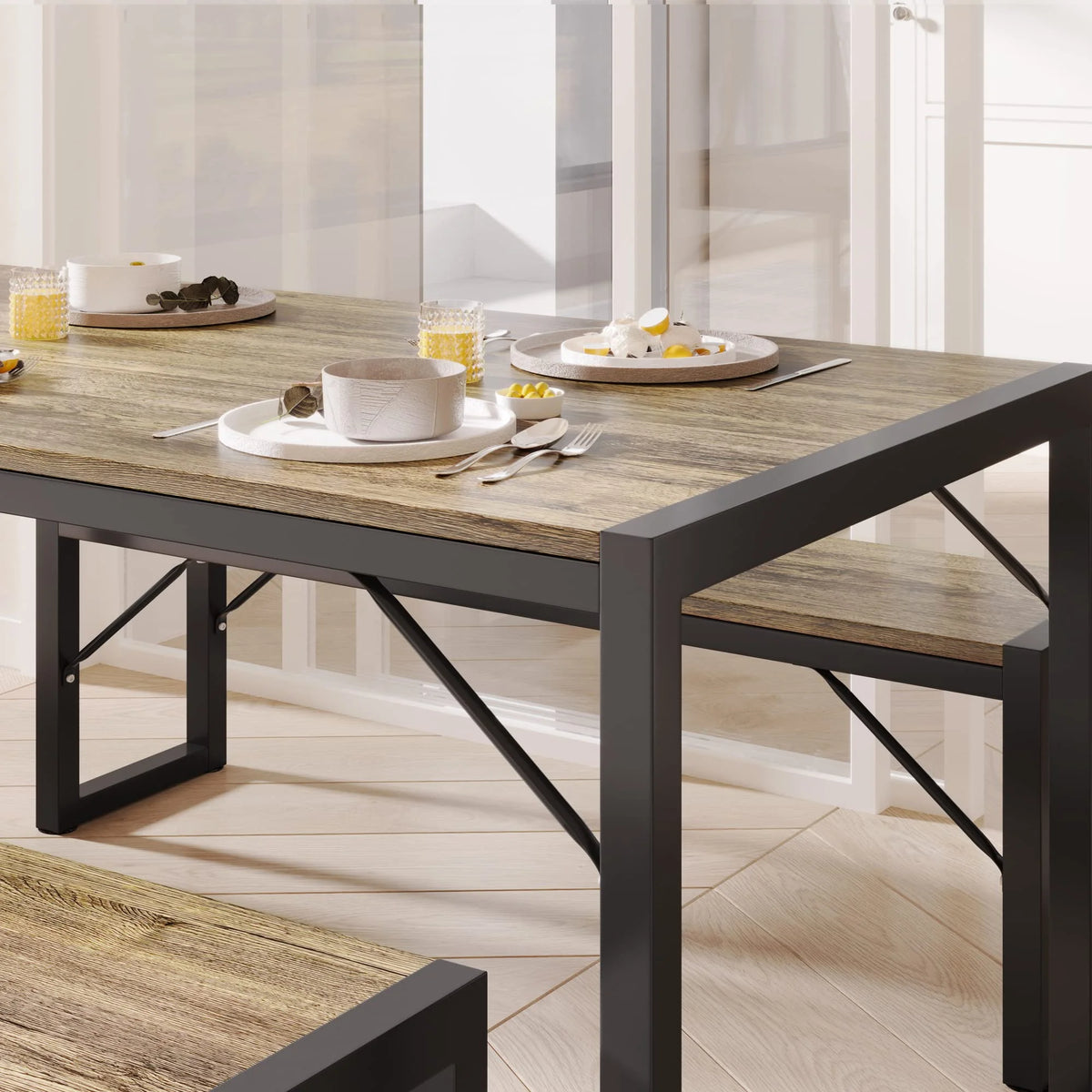 Dining Table Set for 4 Grey G8761