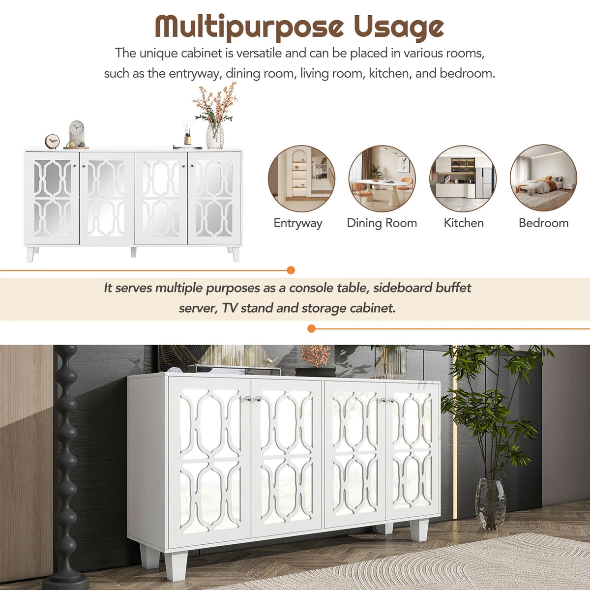 Buffet Cabinet with Adjustable Shelve Z99010