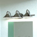 3-Light Dimmable Vanity Light Satin Nickel and Matte White S62877