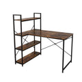 L Shaped Computer Desk with Shelves E85946