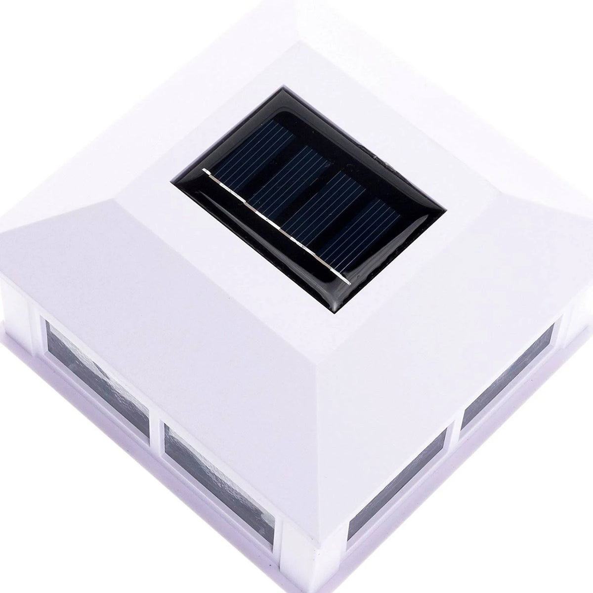 6 Pack Solar Powered Post Cap Light for 4x4 Wood Posts White I812593
