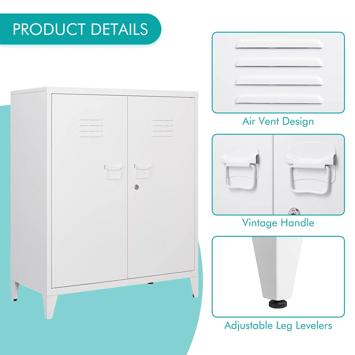 Metal Locker with 2 Doors Y8200