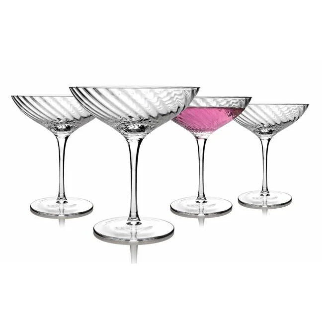 Clear Coupe Glass Set of 4 O303