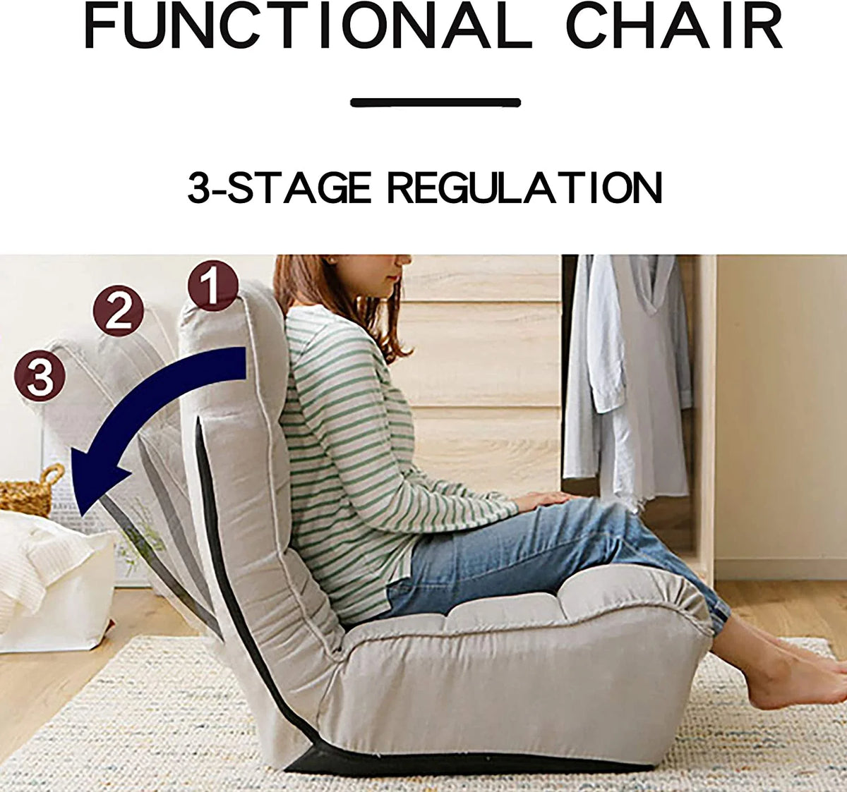 Dark Blue Fabric Folding Chaise Lounge Chair K7788