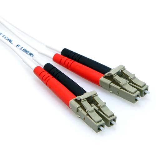 LC/LC 10GB Duplex 50/125 Multimode OM3 Fiber Patch Cable White B427
