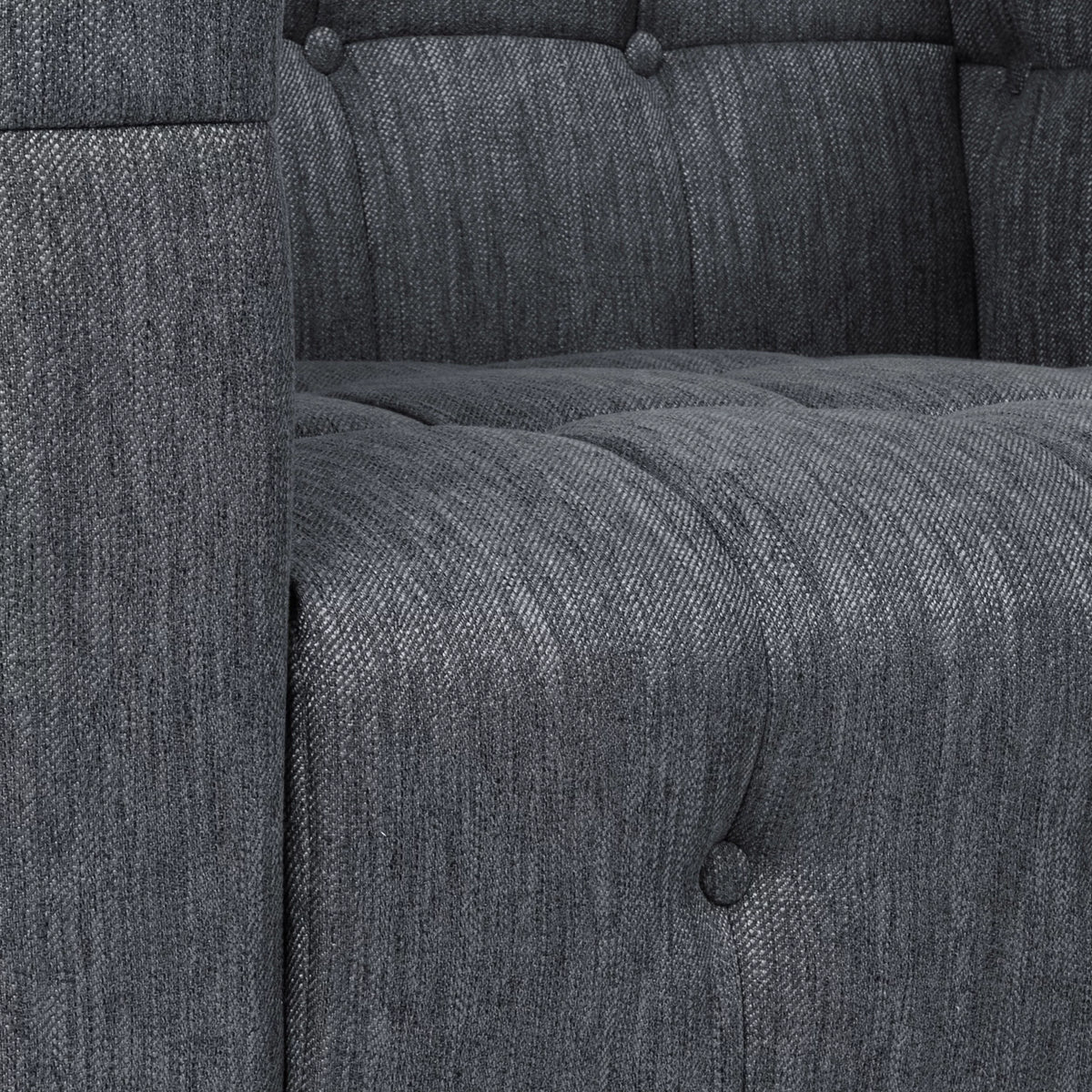 Charcoal and Brown Fabric 5-Seater Living Room Set B9015