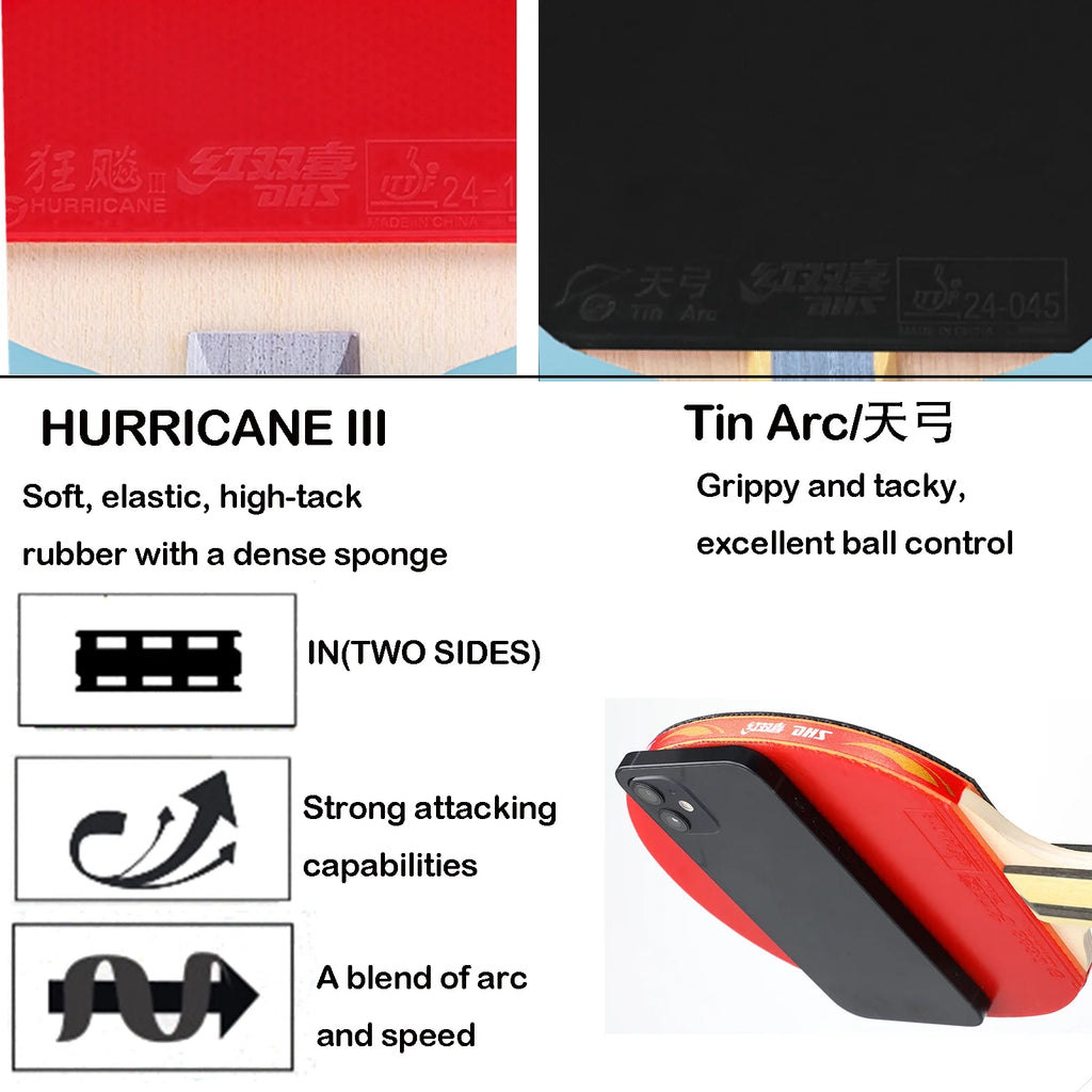 ITTF Approved Table Tennis Racket with Carrying Case V806687