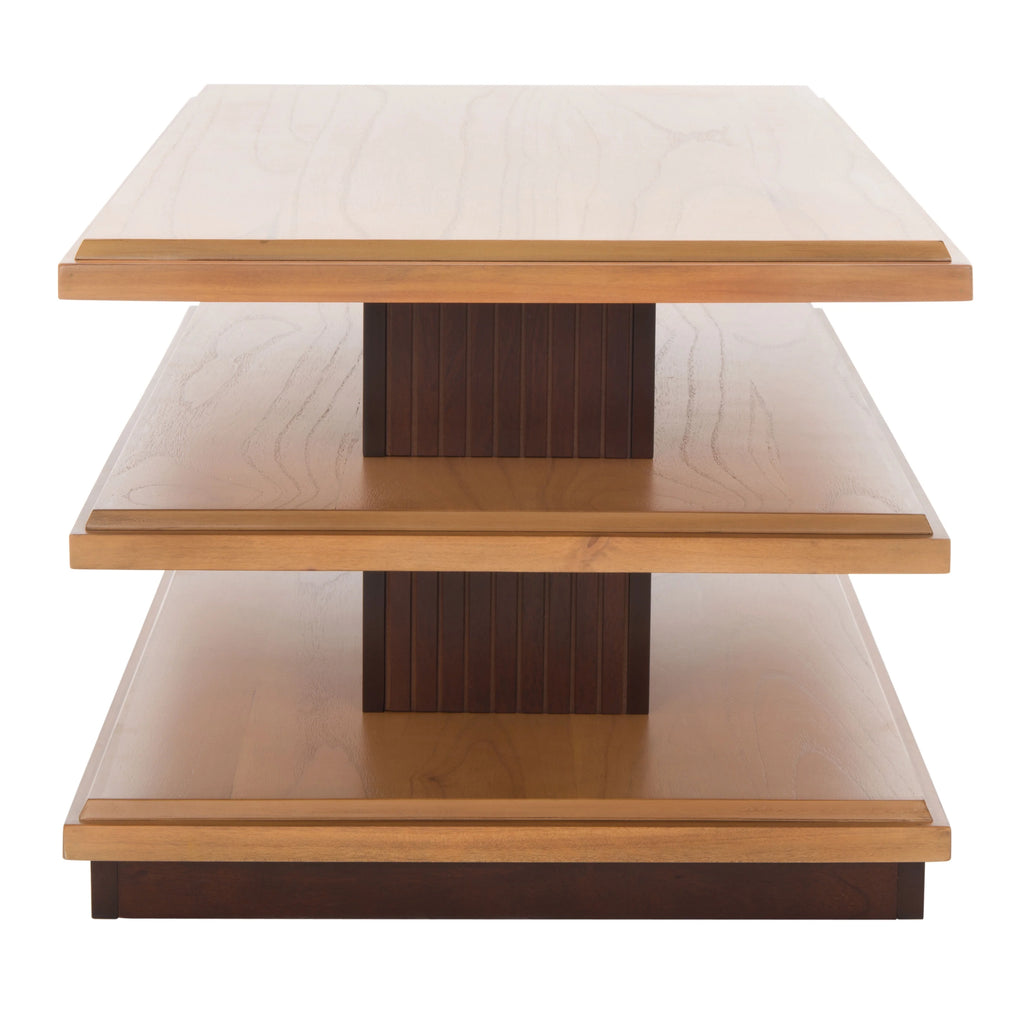 Solid 2 Shelf Wood Coffee Table N24729