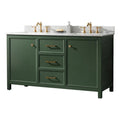 60" MDF Veneer Wood Double Sink Vanity Cabinet C71734